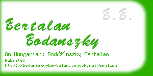 bertalan bodanszky business card